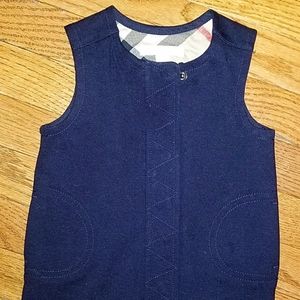 Burberry Navy Baby Girls Dress